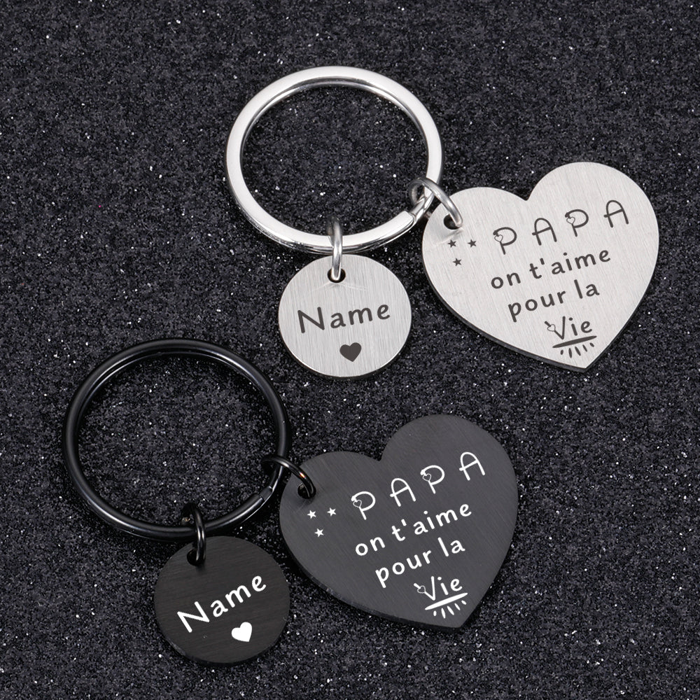Portachiavi Personalizzato Cuore con Messaggio