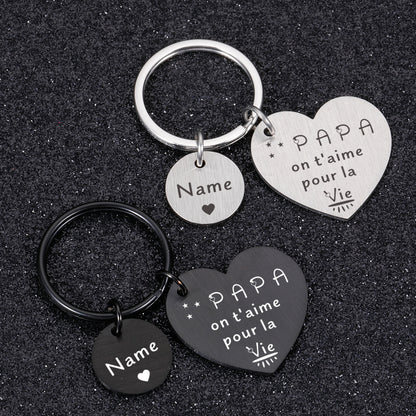 Portachiavi Personalizzato Cuore con Messaggio