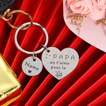 Portachiavi Personalizzato Cuore con Messaggio