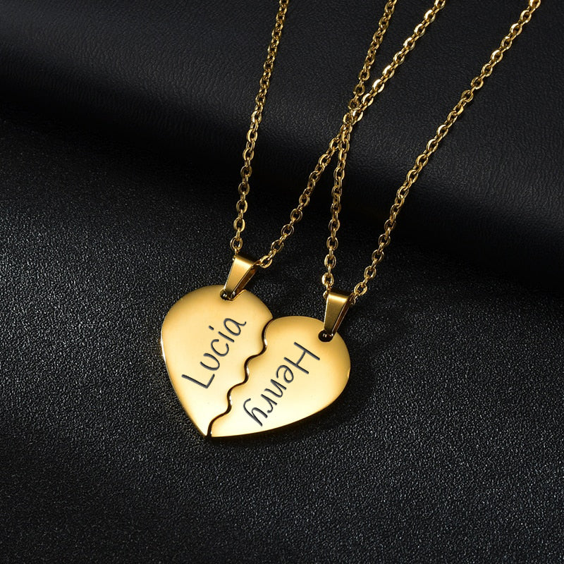 Collana Personalizzata Coppie Metà Cuore