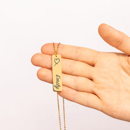 Collana Barra Personalizzata con Nome Incisa