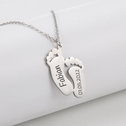 Collana Personalizzata Piedini Bambino