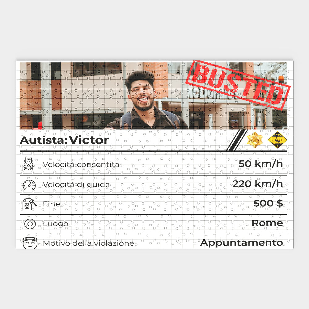 Puzzle Personalizzato Foto Autovelox