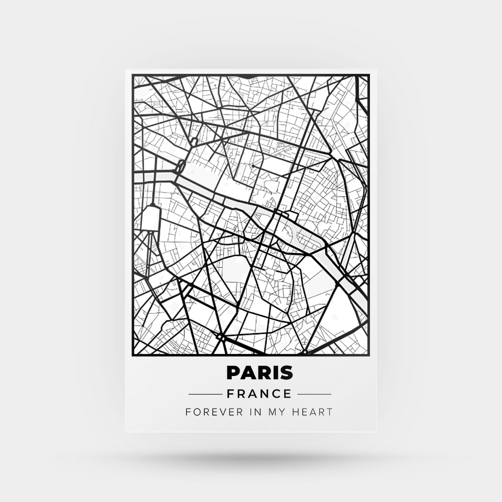 Targa Mappa Città Personalizzata Trasparente