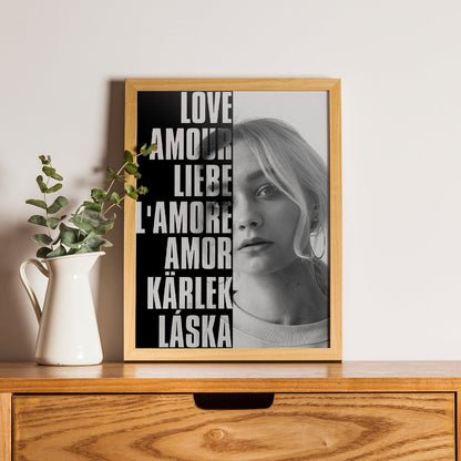 Poster Personalizzato con Foto e Messaggio Amore