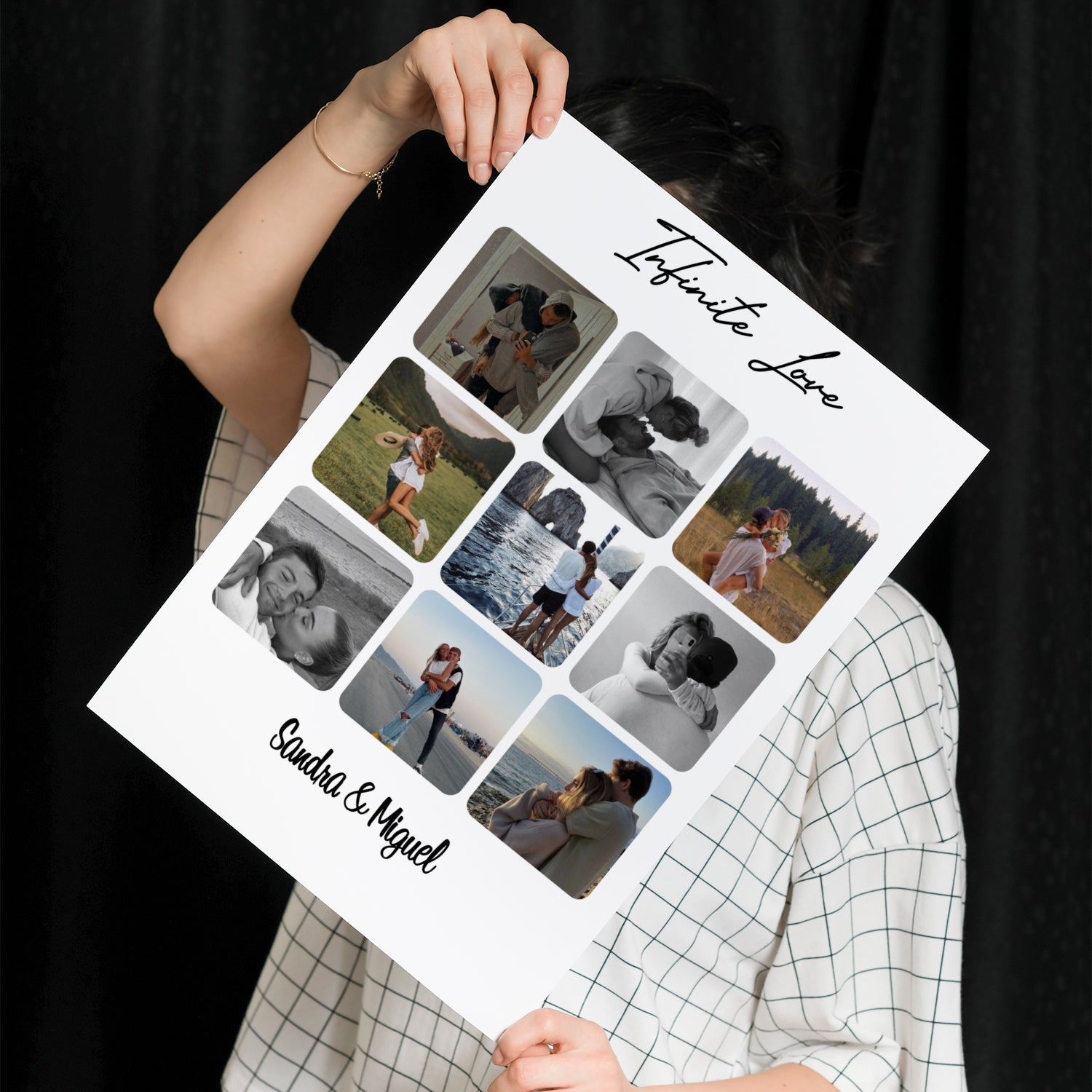 Poster Personalizzato con Griglia di Foto e Nomi