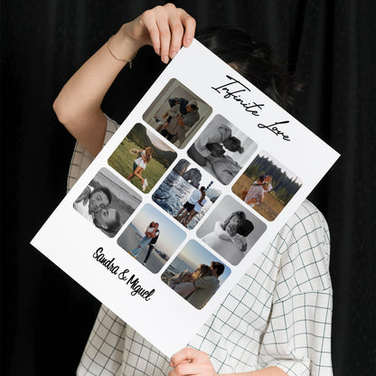 Poster Personalizzato con Griglia di Foto e Nomi