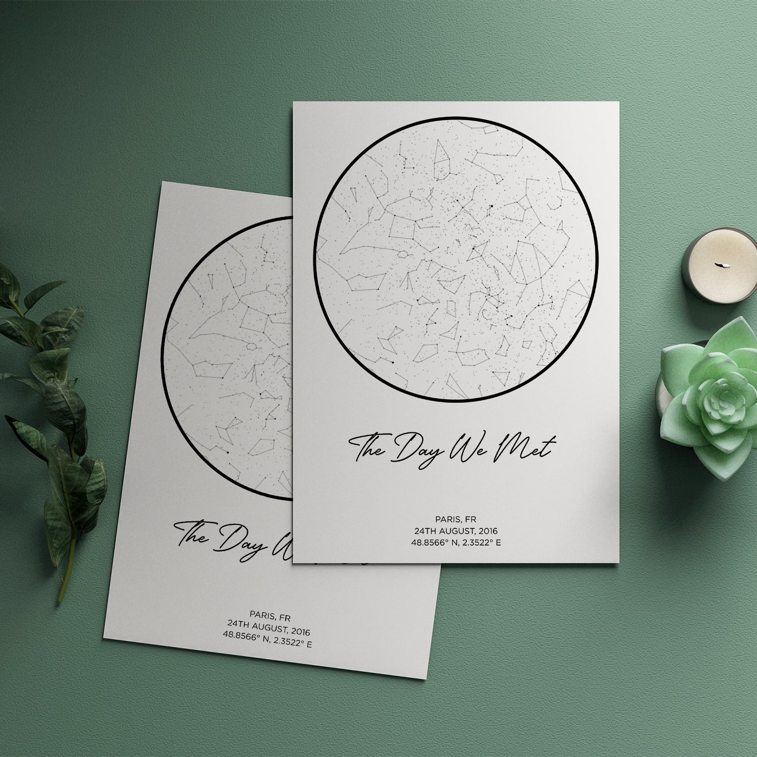 Poster Mappa Stellare Personalizzato con Coordinate