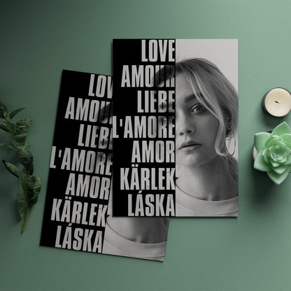 Poster Personalizzato con Foto e Messaggio Amore