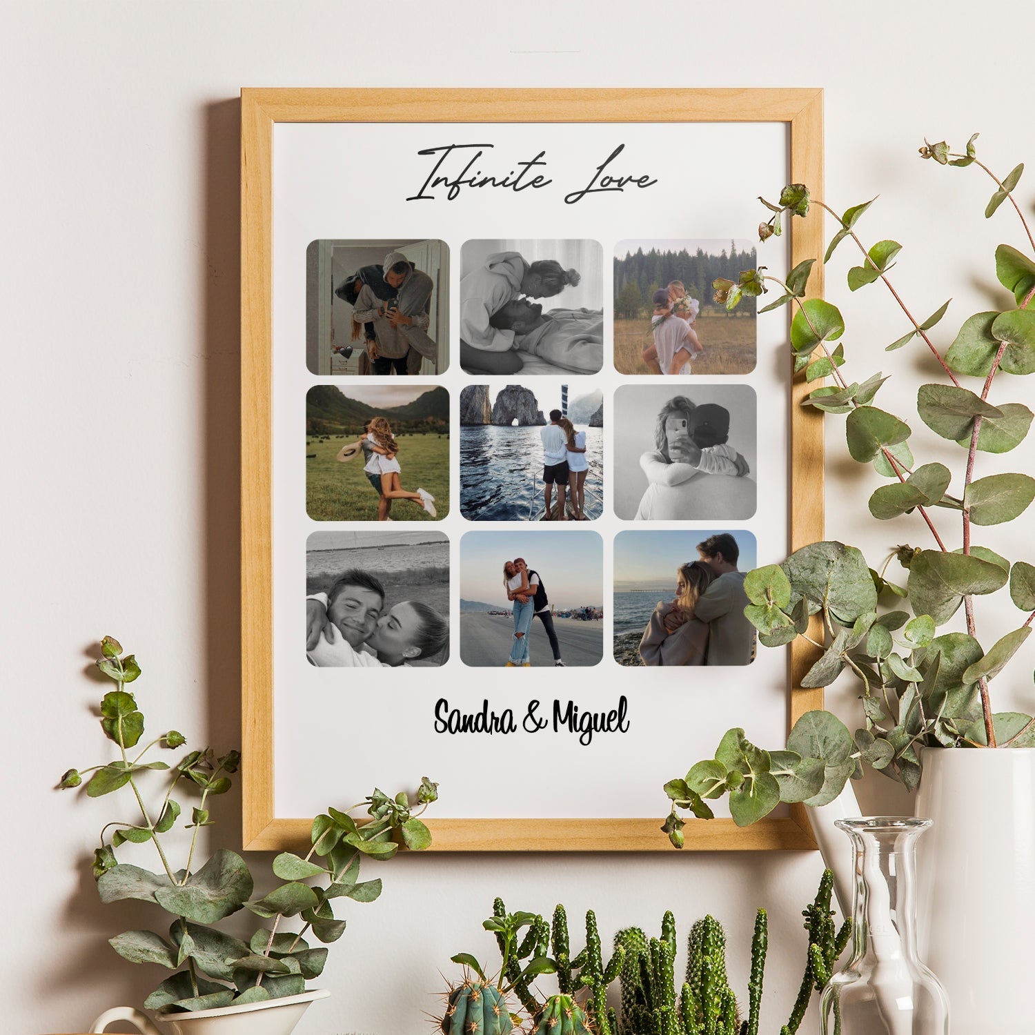 Poster Personalizzato con Griglia di Foto e Nomi