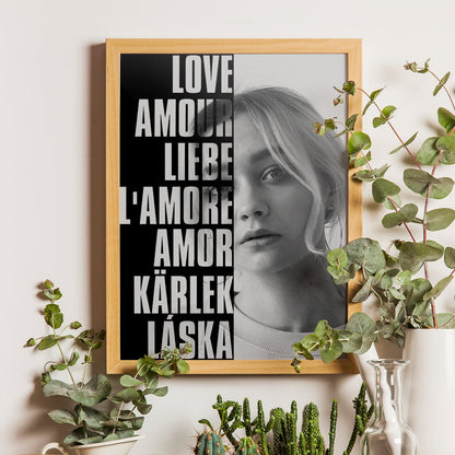 Poster Personalizzato con Foto e Messaggio Amore