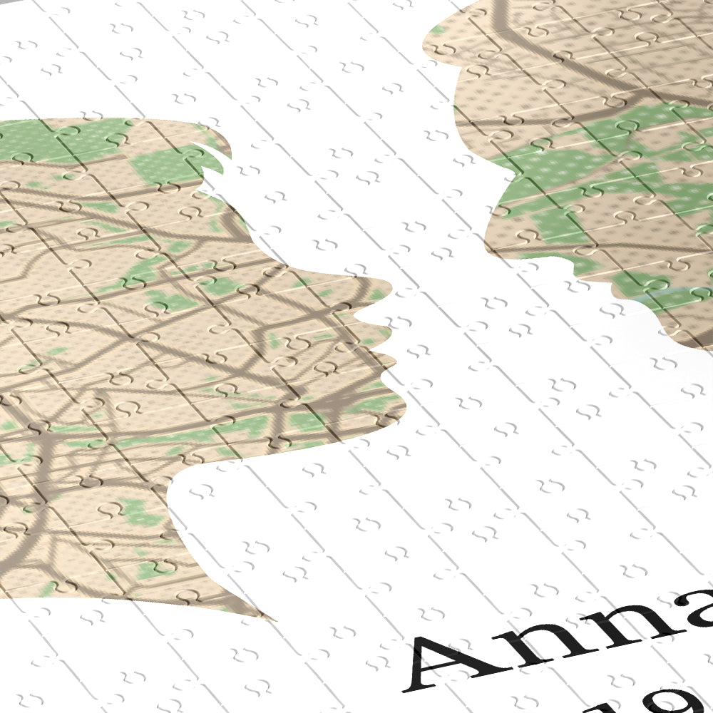Puzzle Personalizzato Mappa Silhouettes