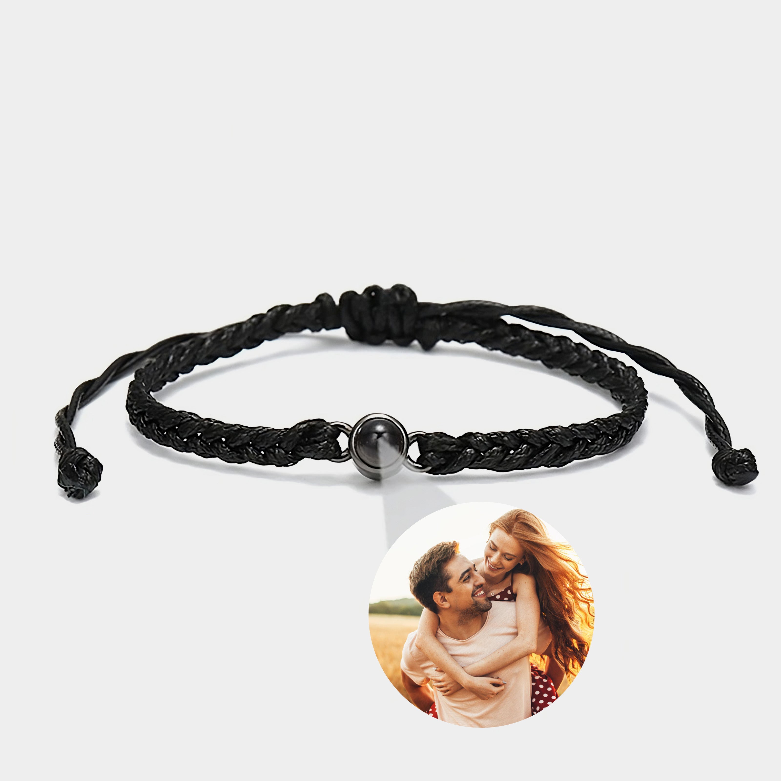 Bracciale Corda Personalizzato con Proiezione Foto