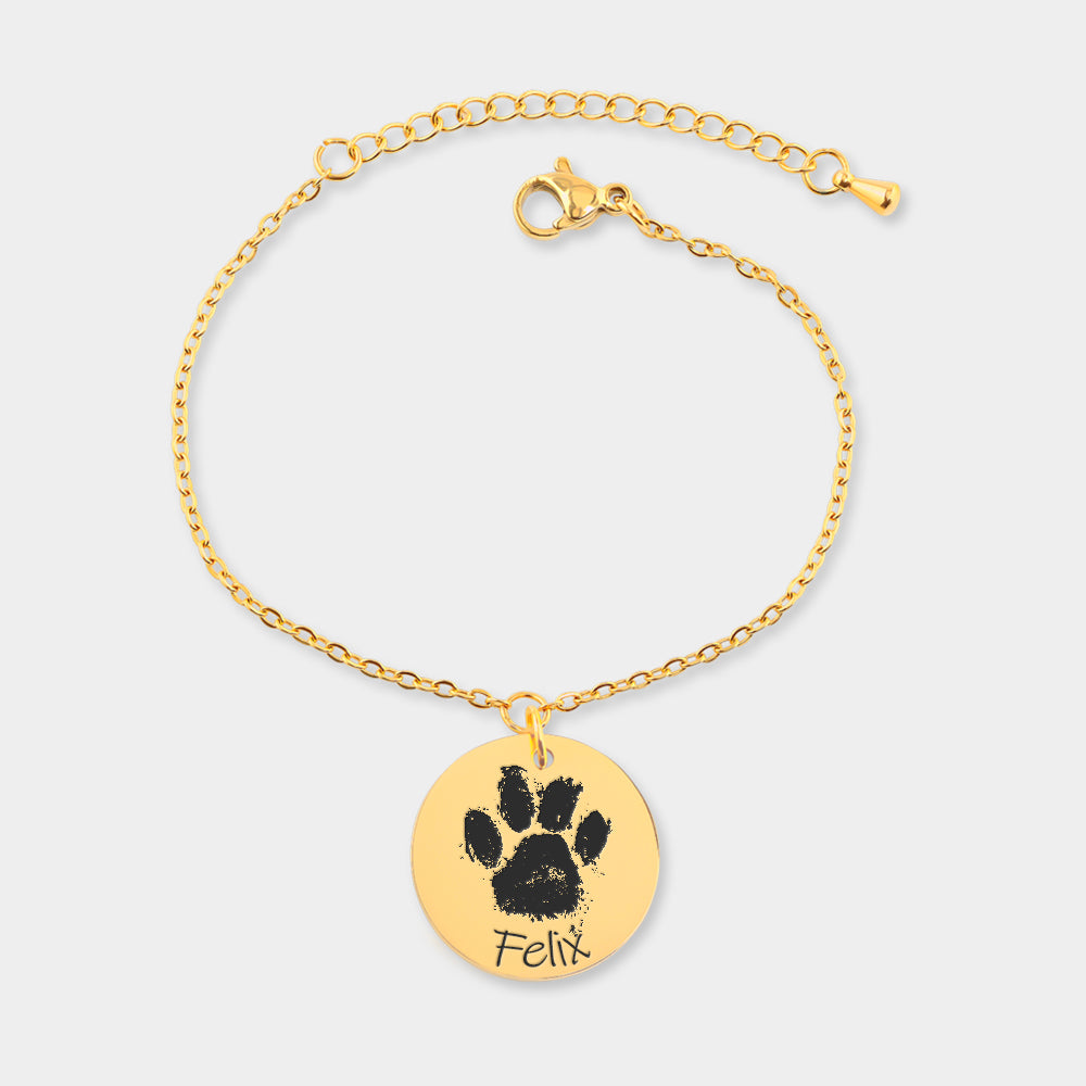 Bracciale Personalizzato Impronta Della Zampa Mascotte