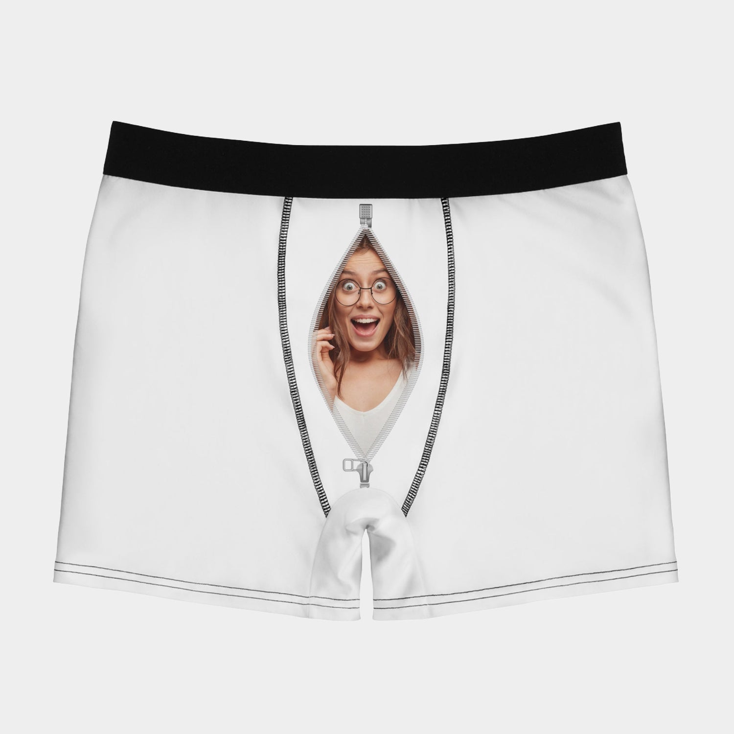 Boxer Divertenti Personalizzati con Foto a Zip Sorpresa