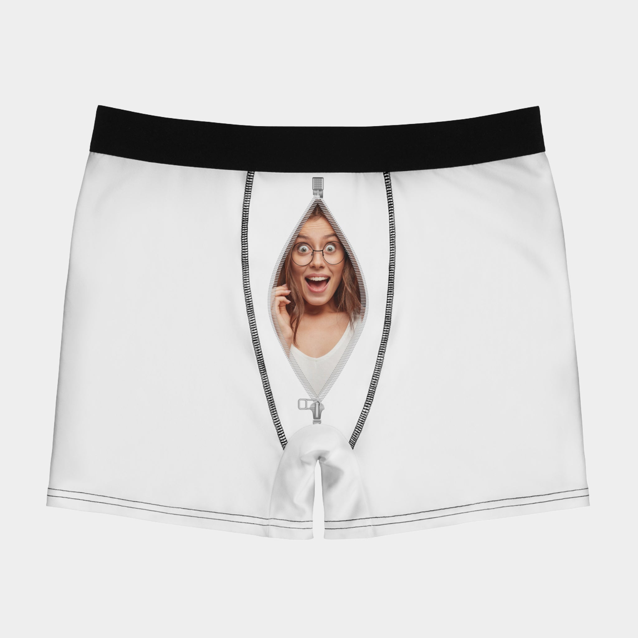 Boxer Divertenti Personalizzati con Foto a Zip Sorpresa