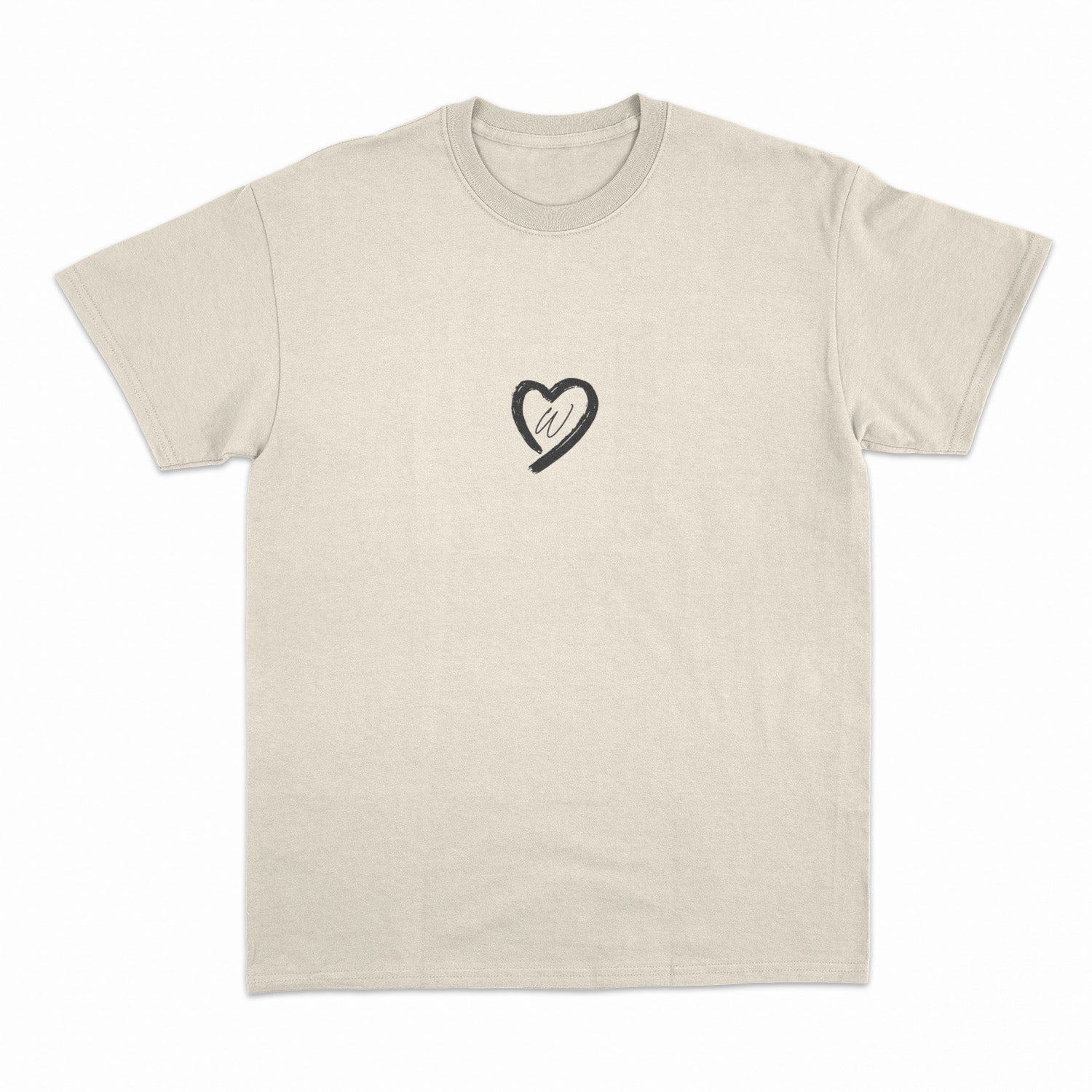 Maglietta Personalizzata con Cuore e Iniziale