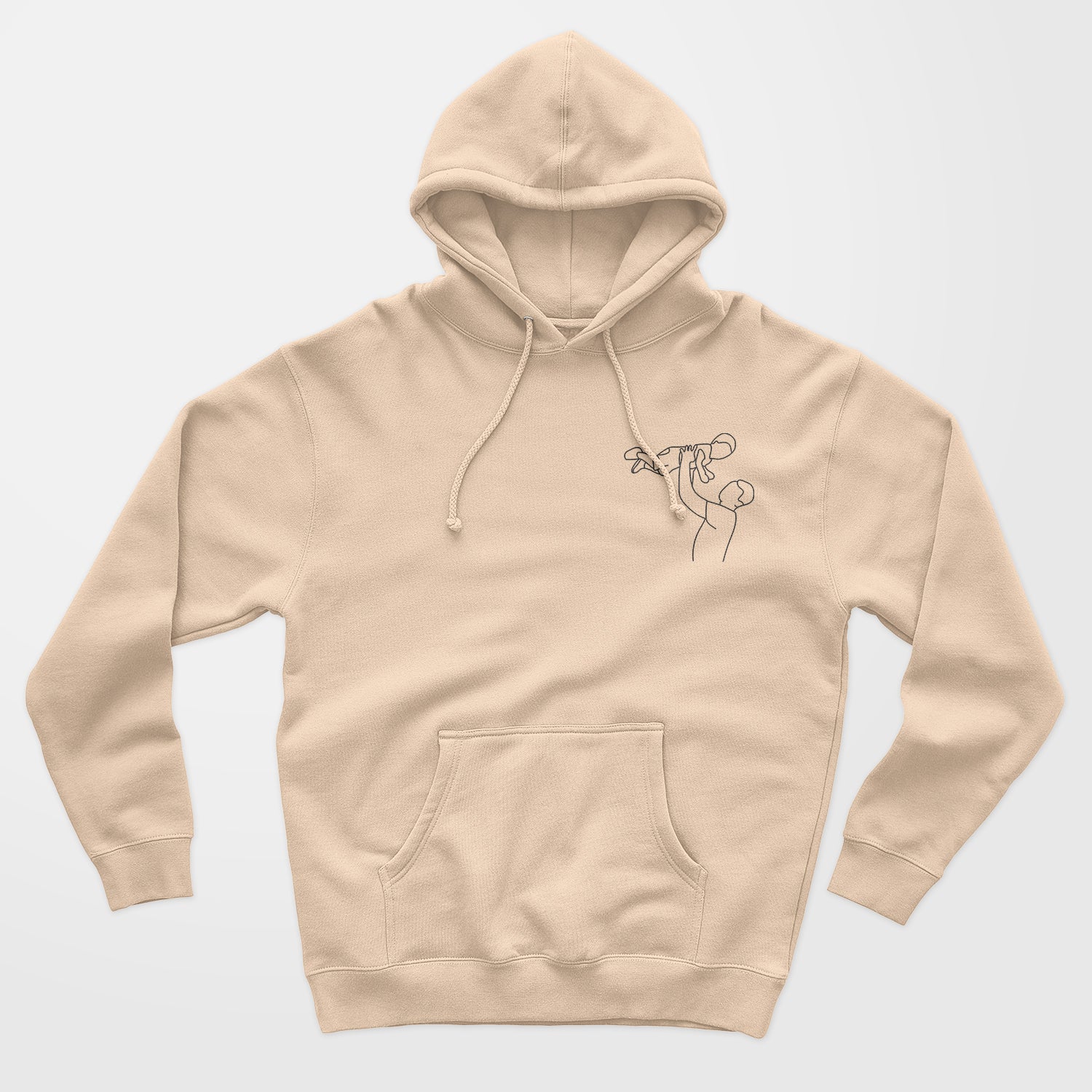 Felpa Personalizzate con Illustrazione Ricamata Stile Line Art