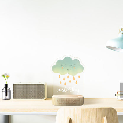 Luce Notturna Personalizzata per Bambini a Forma di Nuvola