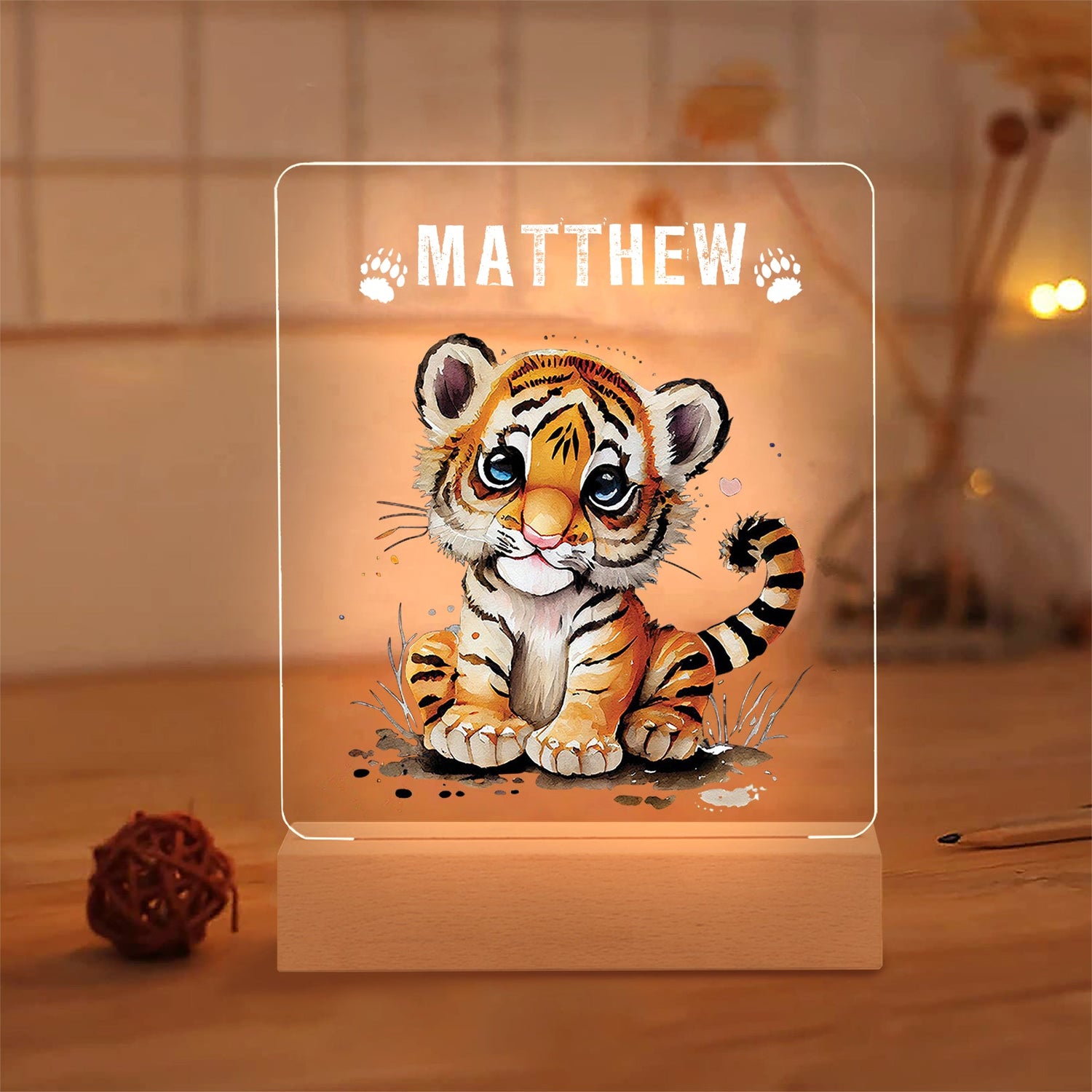 Luce Notturna Personalizzata per Bambini con Animali