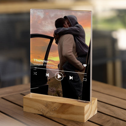 Targa Trasparente Canzone Spotify Personalizzata con Foto