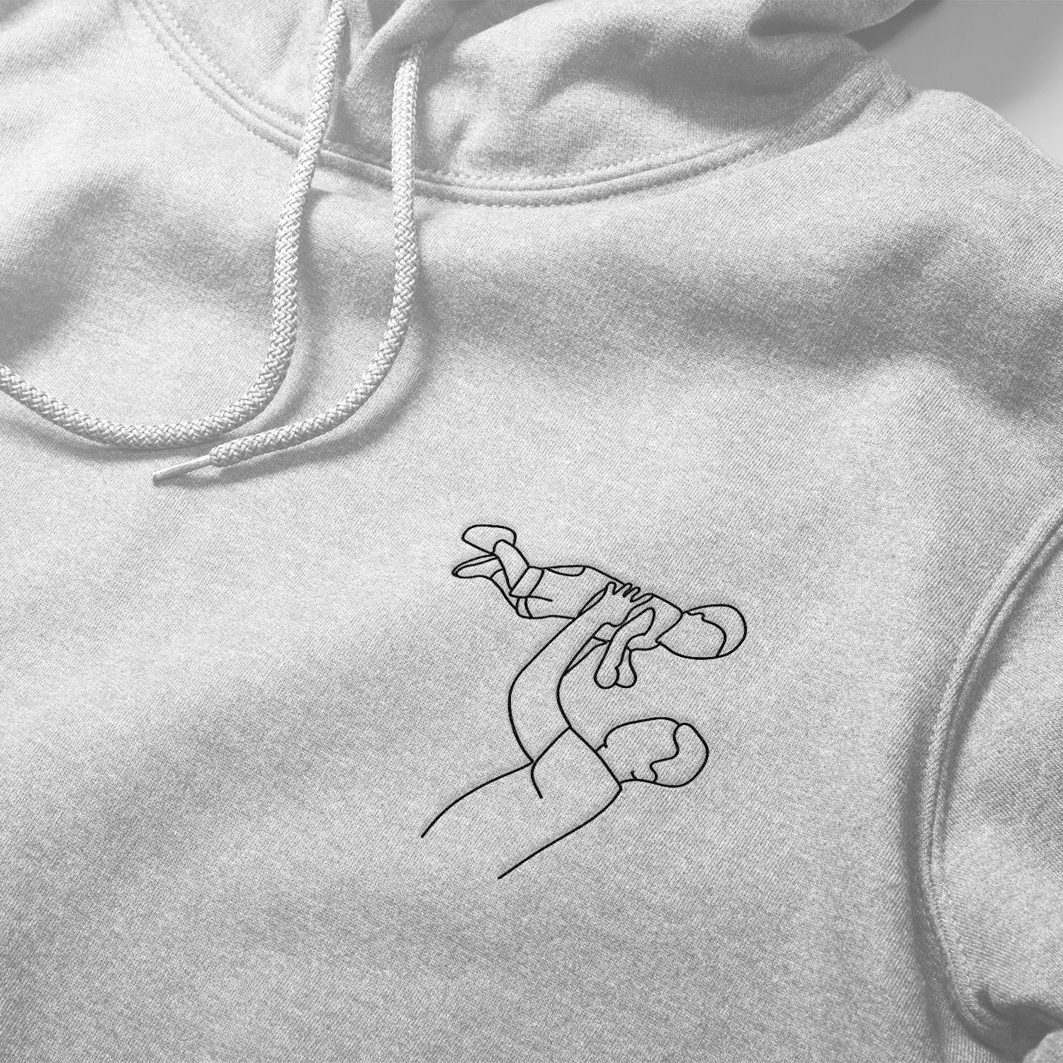 Felpa Personalizzate con Illustrazione Ricamata Stile Line Art