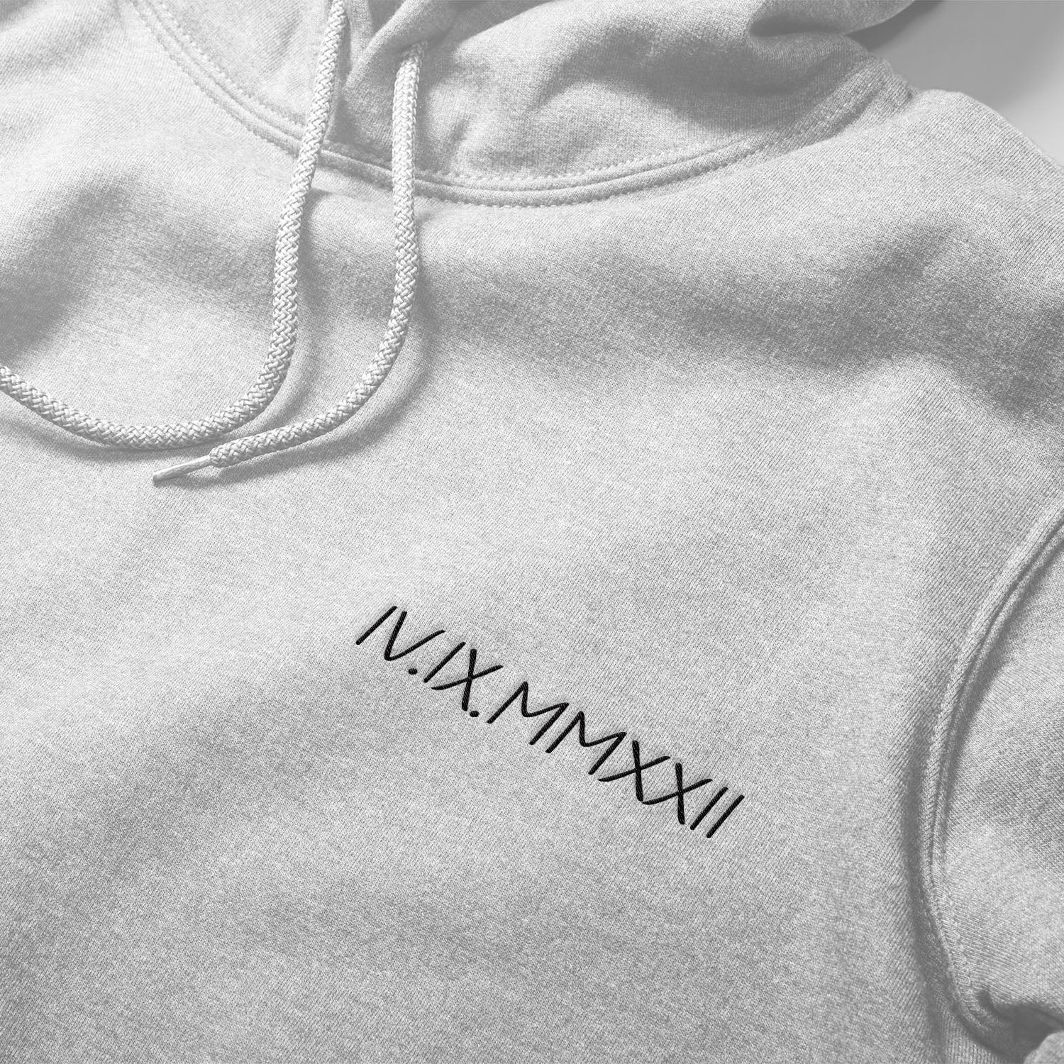 Felpa Personalizzate Ricamate Con Numeri Romani e Iniziali