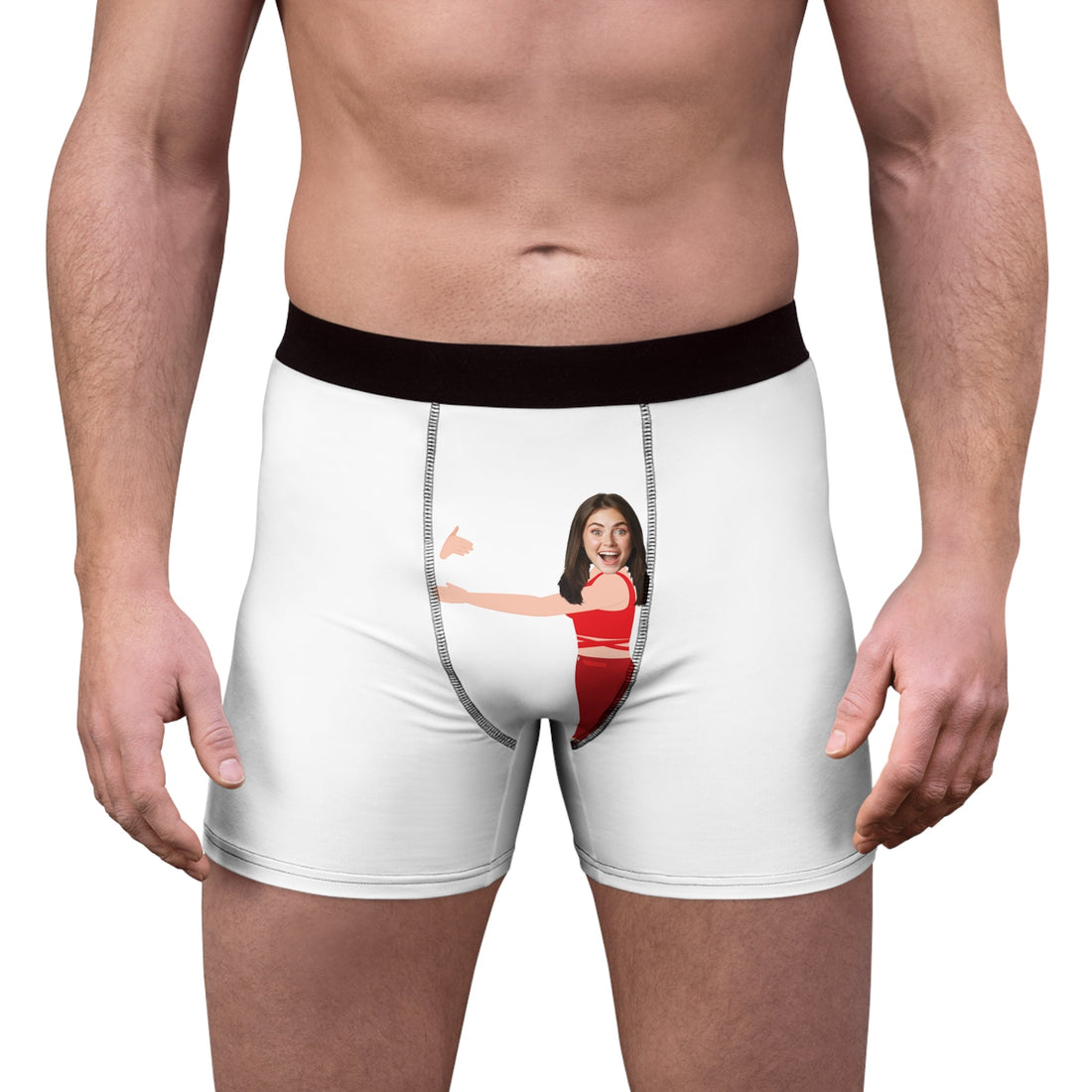 Boxer Divertenti Personalizzati con Foto e Donna che Abbraccia