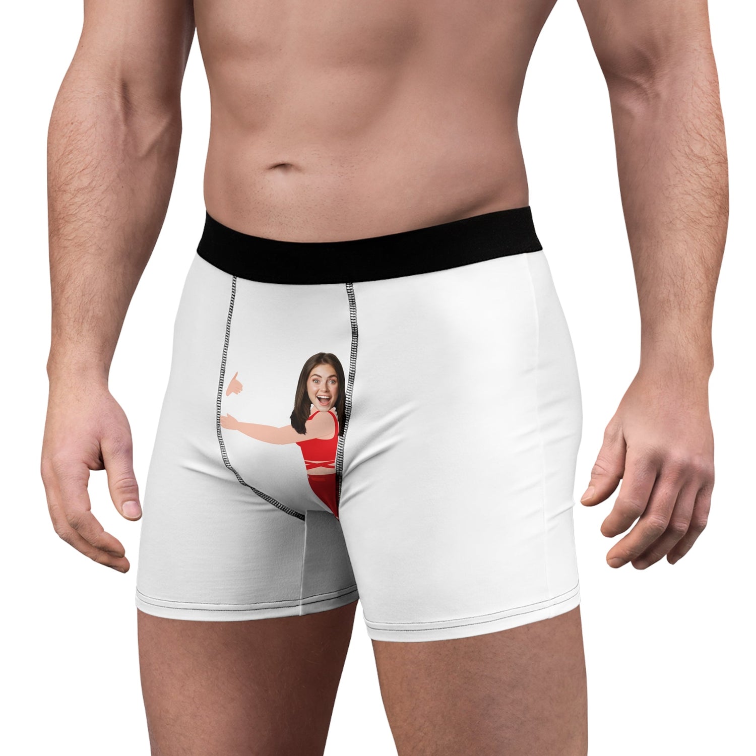 Boxer Divertenti Personalizzati con Foto e Donna che Abbraccia