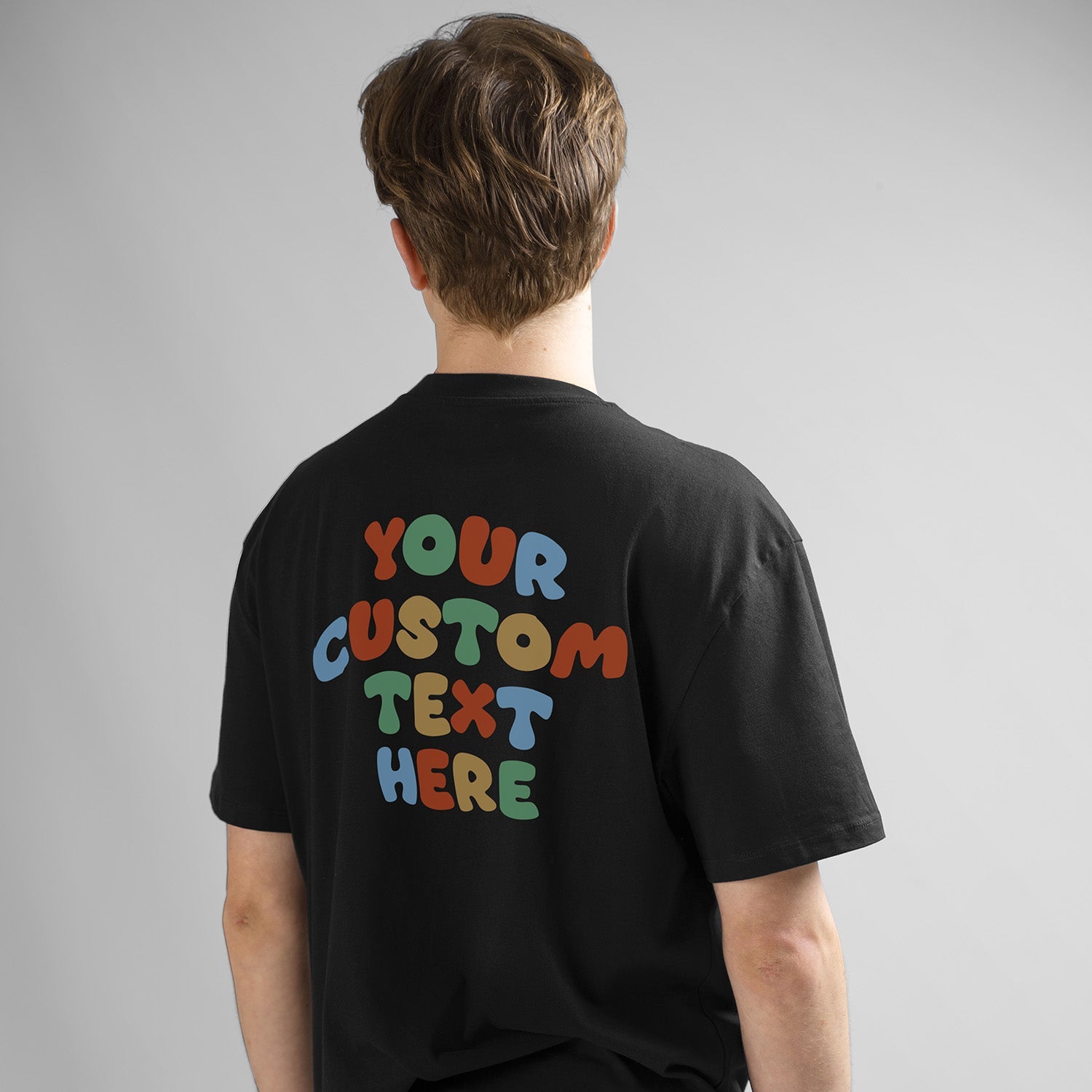 Maglietta Personalizzata Testo Colorato