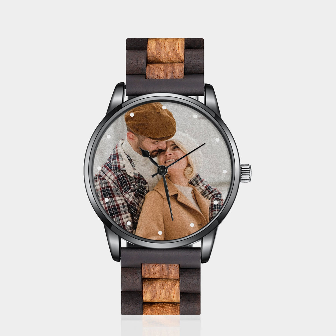 Orologio Personalizzato con Foto e Cinturino in Legno