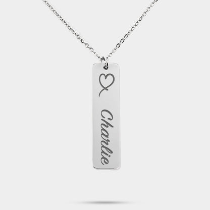 Collana Barra Personalizzata con Nome Incisa